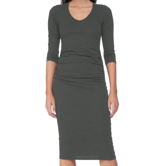 Michael Stars Dresses & Skirts - Michael Stars Petite Ruched Midi dress
